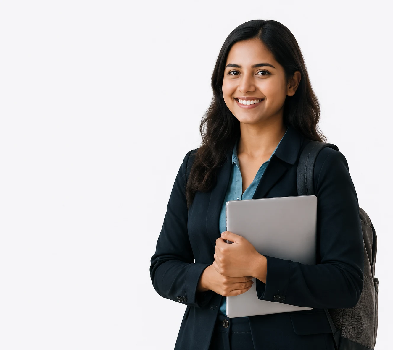 ZORA Academy student holding a laptop
